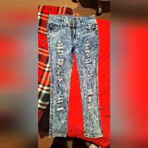 LA bonna skinny distressed jeans